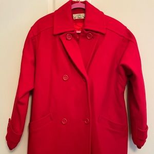 Orvis Women’s Red Wool Coat size M